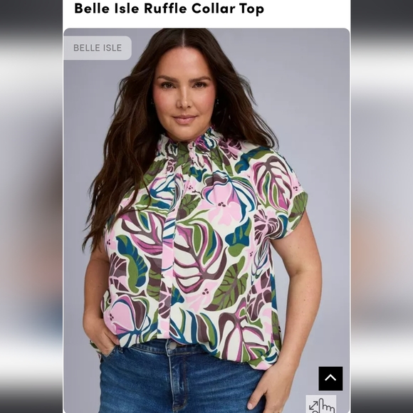 Torrid Women's Blouse with Ruffle Trim - Picture 4 of 6